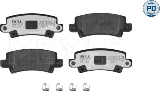 Meyle 025 238 1616/PD - Kit de plaquettes de frein, frein à disque cwaw.fr