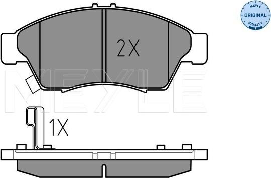 Meyle 025 238 1716/W - Kit de plaquettes de frein, frein à disque cwaw.fr