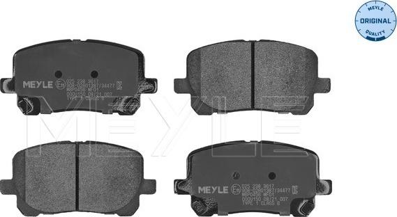 Meyle 025 238 3617 - Kit de plaquettes de frein, frein à disque cwaw.fr