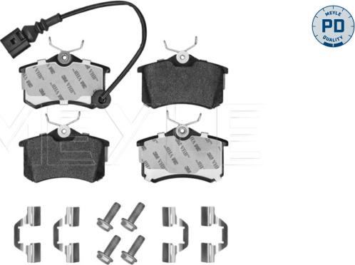 Meyle 025 238 2317/PD - Kit de plaquettes de frein, frein à disque cwaw.fr