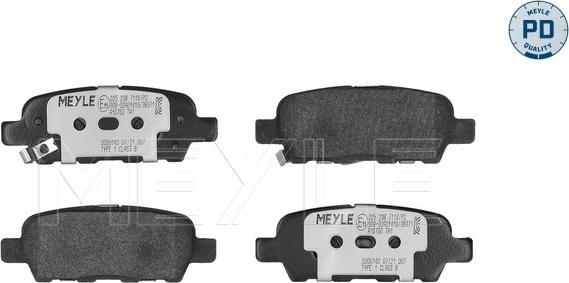 Meyle 025 238 7114/PD - Kit de plaquettes de frein, frein à disque cwaw.fr