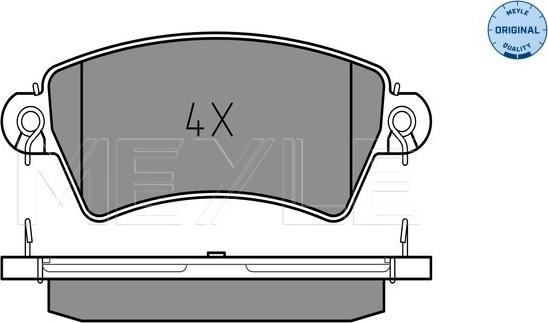 Meyle 025 233 9617 - Kit de plaquettes de frein, frein à disque cwaw.fr