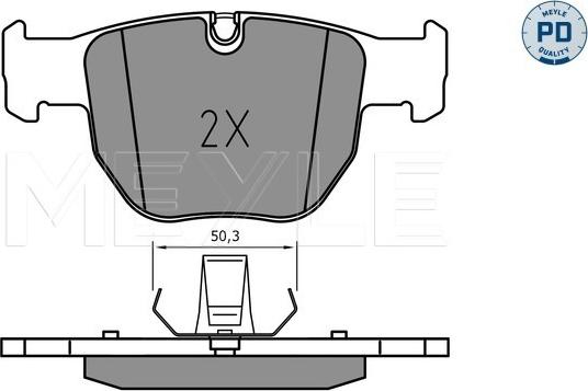 Meyle 025 233 9719/PD - Kit de plaquettes de frein, frein à disque cwaw.fr