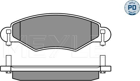 Meyle 025 233 4017/PD - Kit de plaquettes de frein, frein à disque cwaw.fr