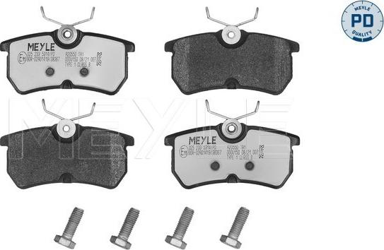 Meyle 025 233 5314/PD - Kit de plaquettes de frein, frein à disque cwaw.fr