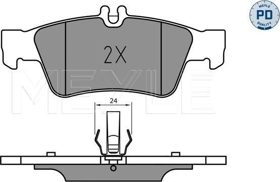 Meyle 025 233 3516/PD - Kit de plaquettes de frein, frein à disque cwaw.fr