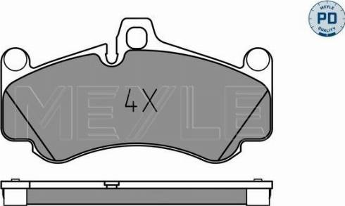 Meyle 025 233 2917/PD - Kit de plaquettes de frein, frein à disque cwaw.fr