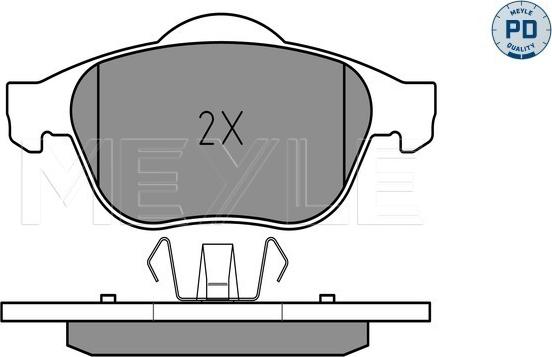 Meyle 025 232 4518/PD - Kit de plaquettes de frein, frein à disque cwaw.fr