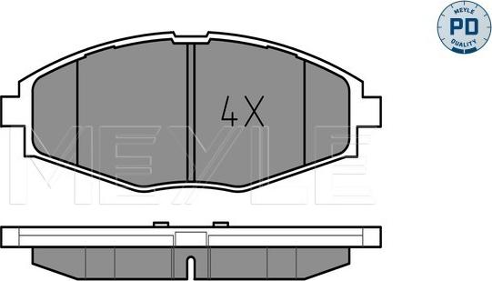 Meyle 025 232 4117/PD - Kit de plaquettes de frein, frein à disque cwaw.fr