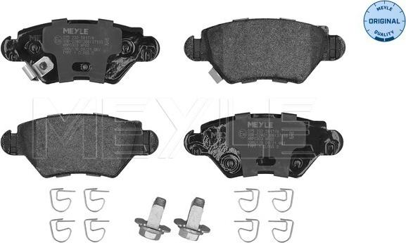 Meyle 025 232 5817/W - Kit de plaquettes de frein, frein à disque cwaw.fr