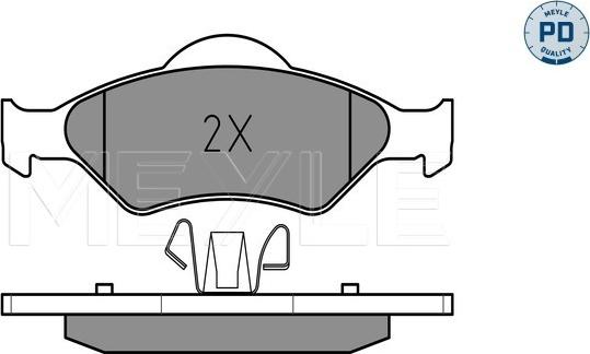 Meyle 025 232 0018/PD - Kit de plaquettes de frein, frein à disque cwaw.fr