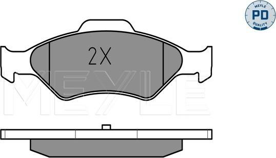 Meyle 025 232 0018/PD - Kit de plaquettes de frein, frein à disque cwaw.fr