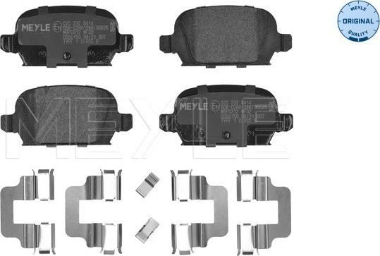 Meyle 025 232 8414 - Kit de plaquettes de frein, frein à disque cwaw.fr