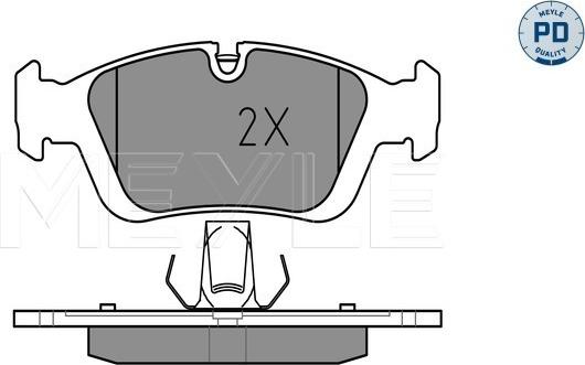 Meyle 025 232 8717/PD - Kit de plaquettes de frein, frein à disque cwaw.fr