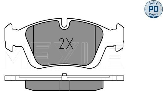 Meyle 025 232 8717/PD - Kit de plaquettes de frein, frein à disque cwaw.fr