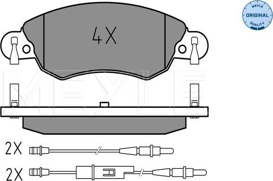 Meyle 025 232 7617/W - Kit de plaquettes de frein, frein à disque cwaw.fr