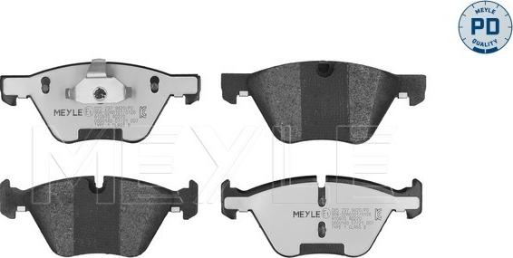 Meyle 025 237 9420/PD - Kit de plaquettes de frein, frein à disque cwaw.fr