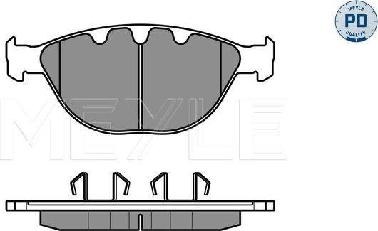 Meyle 025 237 9120/PD - Kit de plaquettes de frein, frein à disque cwaw.fr