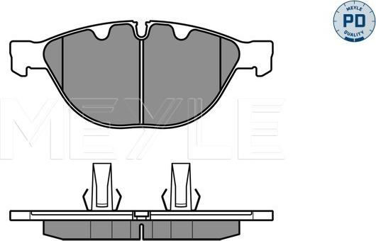 Meyle 025 237 9120/PD - Kit de plaquettes de frein, frein à disque cwaw.fr