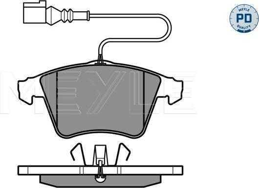 Meyle 025 237 4719/PD - Kit de plaquettes de frein, frein à disque cwaw.fr