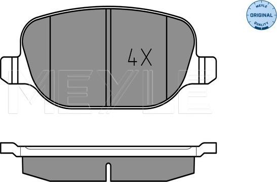 Meyle 025 237 6017 - Kit de plaquettes de frein, frein à disque cwaw.fr