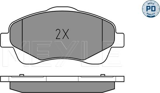 Meyle 025 237 6819/PD - Kit de plaquettes de frein, frein à disque cwaw.fr