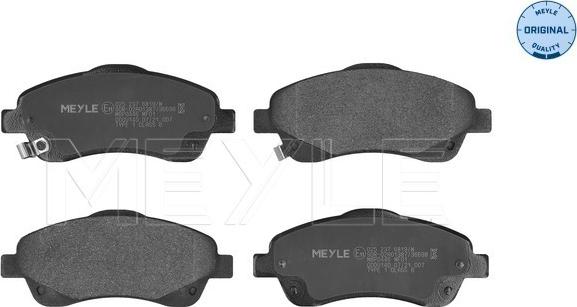 Meyle 025 237 6819/W - Kit de plaquettes de frein, frein à disque cwaw.fr