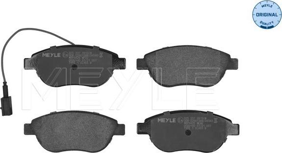 Meyle 0252370919/W - Kit de plaquettes de frein, frein à disque cwaw.fr