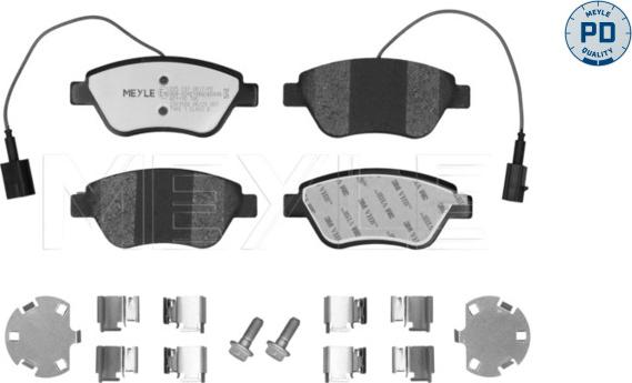 Meyle 025 237 0617/PD - Kit de plaquettes de frein, frein à disque cwaw.fr