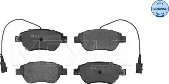 Meyle 025 237 0617/W - Kit de plaquettes de frein, frein à disque cwaw.fr