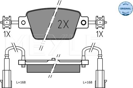 Meyle 025 237 1418 - Kit de plaquettes de frein, frein à disque cwaw.fr