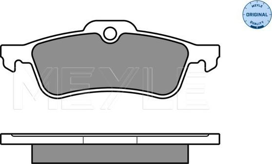 Meyle 025 237 1616 - Kit de plaquettes de frein, frein à disque cwaw.fr