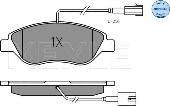 Meyle 025 237 1119 - Kit de plaquettes de frein, frein à disque cwaw.fr