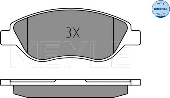 Meyle 025 237 1119 - Kit de plaquettes de frein, frein à disque cwaw.fr