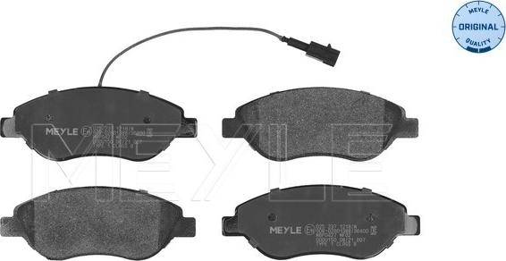 Meyle 025 237 1218/W - Kit de plaquettes de frein, frein à disque cwaw.fr