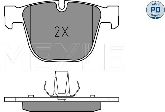 Meyle 025 237 3017/PD - Kit de plaquettes de frein, frein à disque cwaw.fr