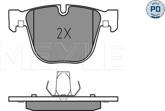 Meyle 025 237 3116/PD - Kit de plaquettes de frein, frein à disque cwaw.fr