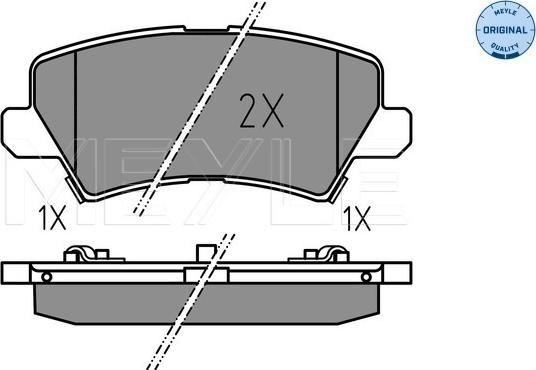 Meyle 025 229 0115 - Kit de plaquettes de frein, frein à disque cwaw.fr