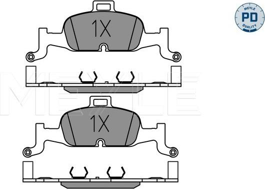 Meyle 025 224 0216/PD - Kit de plaquettes de frein, frein à disque cwaw.fr