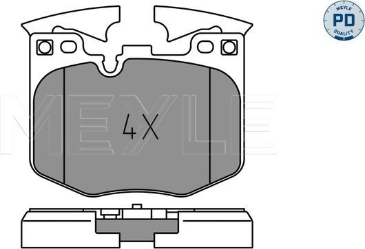 Meyle 025 224 2520/PD - Kit de plaquettes de frein, frein à disque cwaw.fr