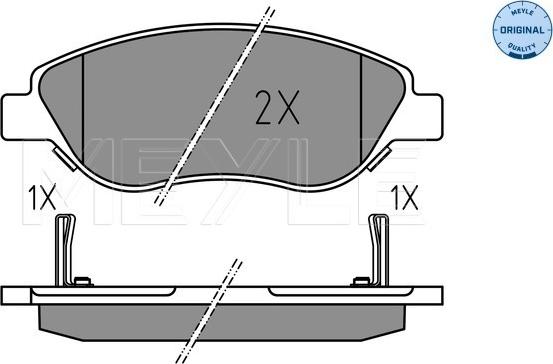 Meyle 025 224 7619 - Kit de plaquettes de frein, frein à disque cwaw.fr