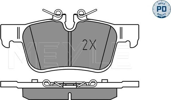 Meyle 025 225 6816/PD - Kit de plaquettes de frein, frein à disque cwaw.fr