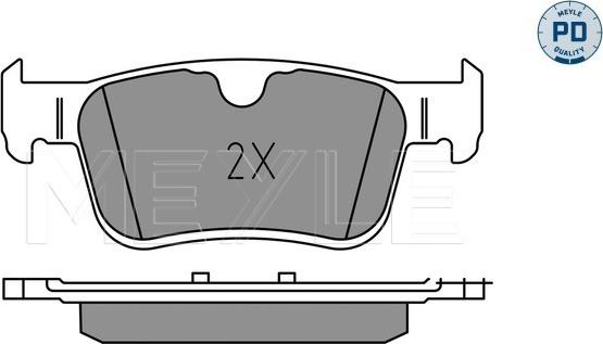 Meyle 025 225 6816/PD - Kit de plaquettes de frein, frein à disque cwaw.fr