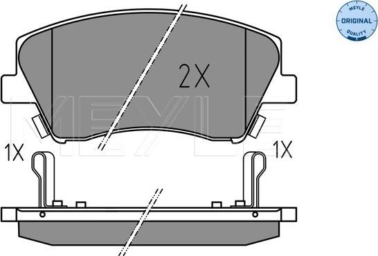 Meyle 025 225 1817 - Kit de plaquettes de frein, frein à disque cwaw.fr