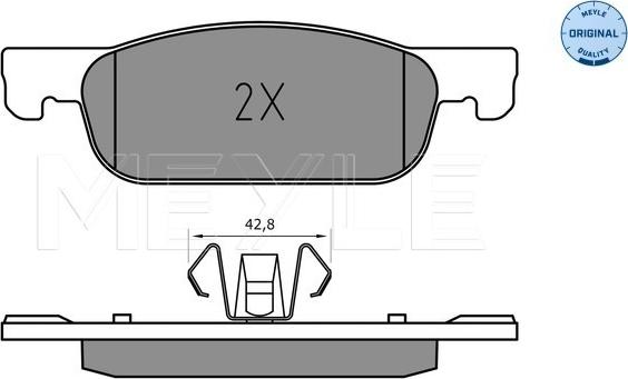 Meyle 025 225 2517 - Kit de plaquettes de frein, frein à disque cwaw.fr