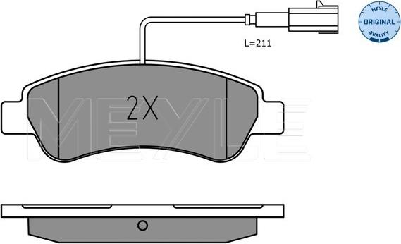 Meyle 025 220 4119 - Kit de plaquettes de frein, frein à disque cwaw.fr