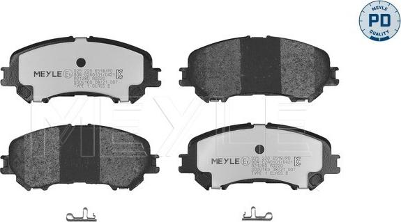 Meyle 025 220 6518/PD - Kit de plaquettes de frein, frein à disque cwaw.fr