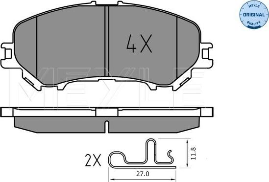 Meyle 025 220 6518 - Kit de plaquettes de frein, frein à disque cwaw.fr