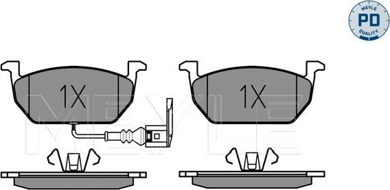 Meyle 025 220 3517/PD - Kit de plaquettes de frein, frein à disque cwaw.fr