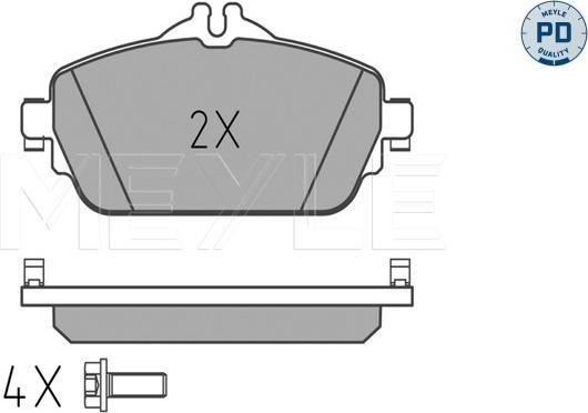 Meyle 025 220 3219/PD - Kit de plaquettes de frein, frein à disque cwaw.fr